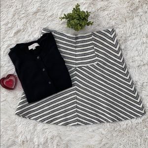 🎉HP🎉Loft Skater Skirt 💗 Black, Gray & White